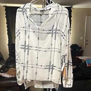 Stylish White and Black Women's Top